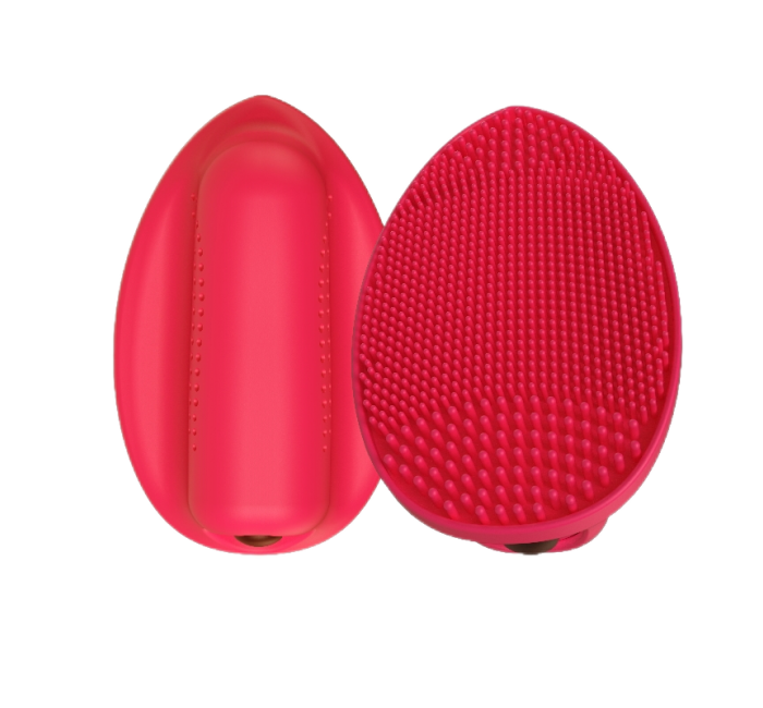 Mini facial cleanser brush with iron shaped